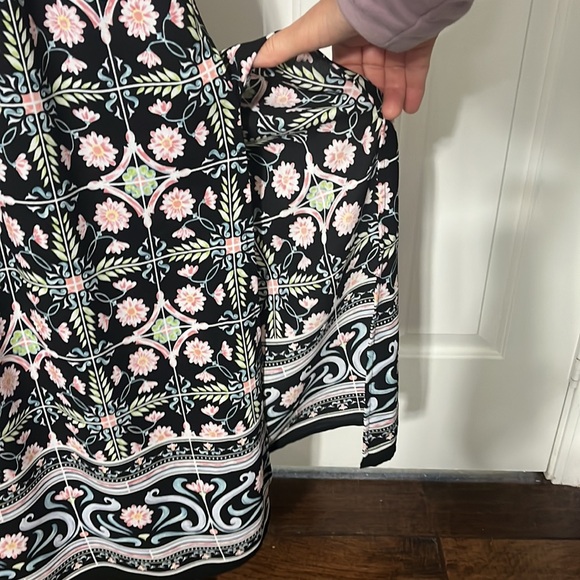 RACHEL Rachel Roy Casual One-Shoulder Maxi Dress Black & floral Size M - Picture 9 of 15